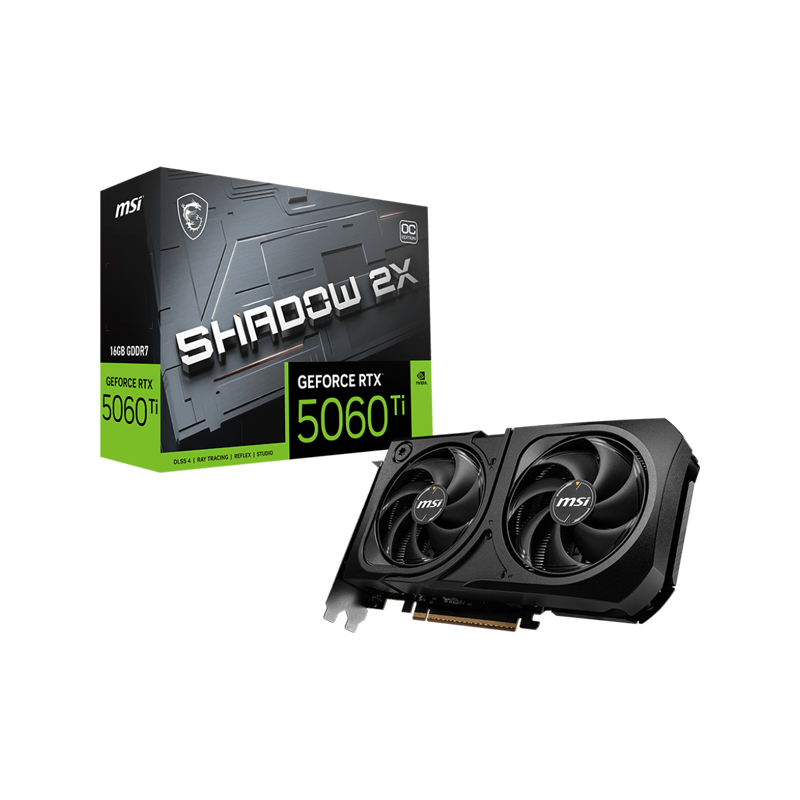 کارت گرافیک ام اس آی مدل GeForce RTX 5060 Ti 16G SHADOW 2X OC PLUS