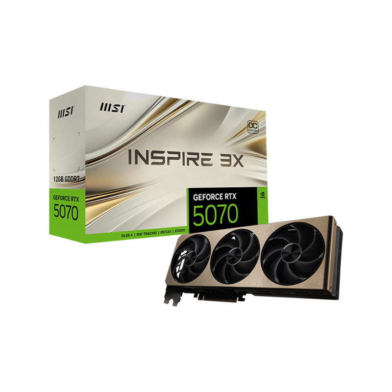 کارت گرافیک ام اس ای مدل GeForce RTX 5070 12G INSPIRE 3X OC